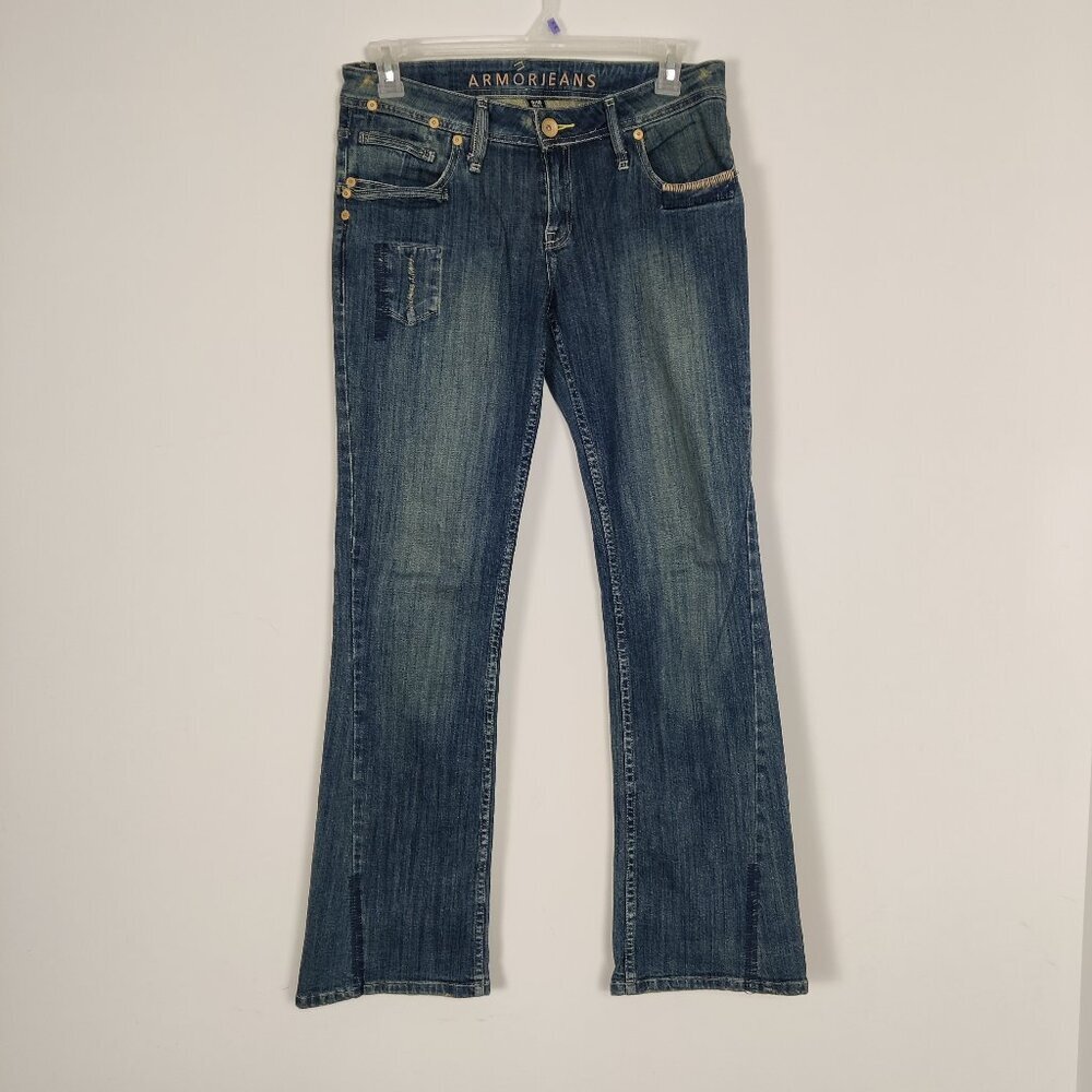 Armor Jeans Women's Flare Jeans Size 9 / 10 Blue Cotton Casual Outerwear Daily